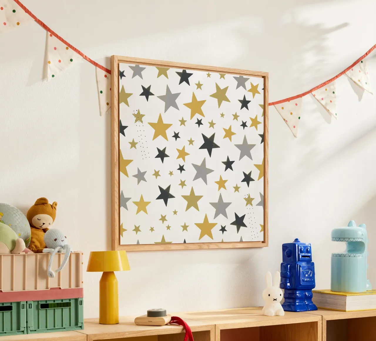 Stelle d'oro e d'argento che brillano plexiglass da gulsengunel