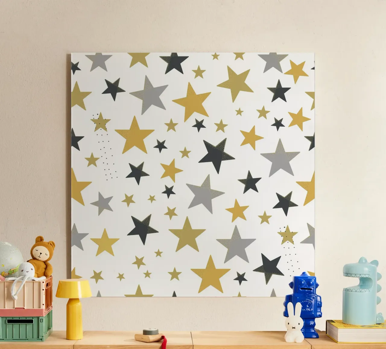 Stelle d'oro e d'argento che brillano plexiglass da gulsengunel
