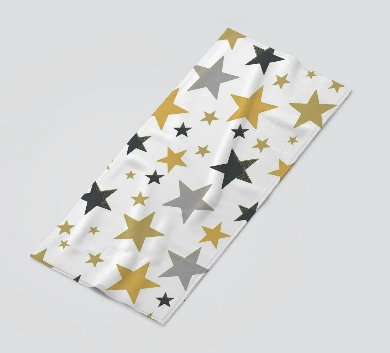 Stelle d'oro e d'argento che brillano telo mare da gulsengunel