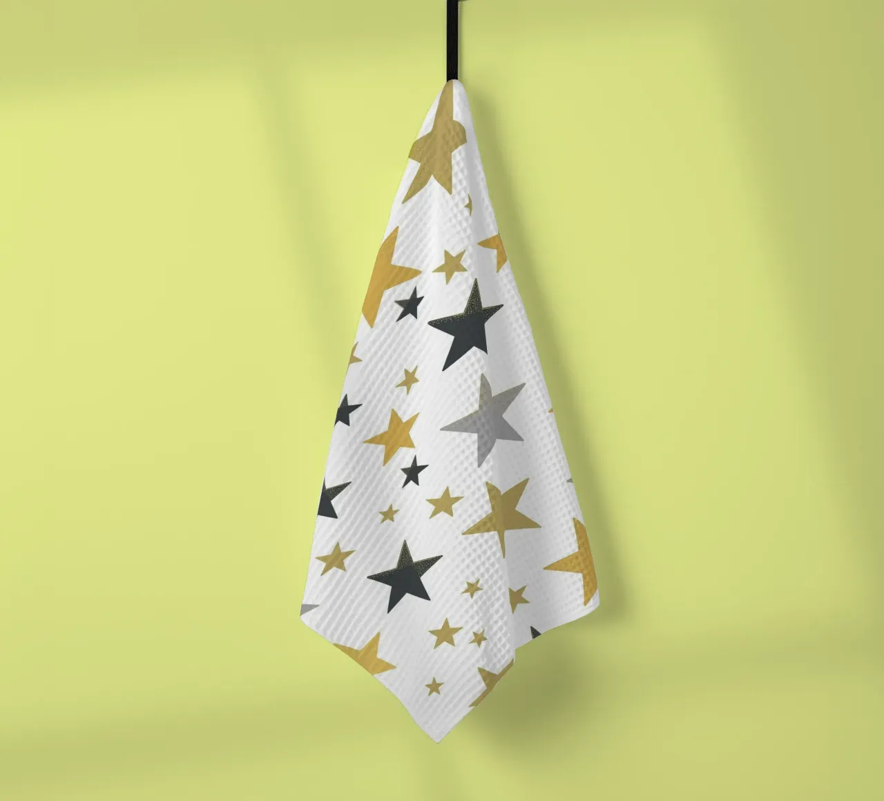 Stelle d'oro e d'argento che brillano canovaccio da cucina da gulsengunel