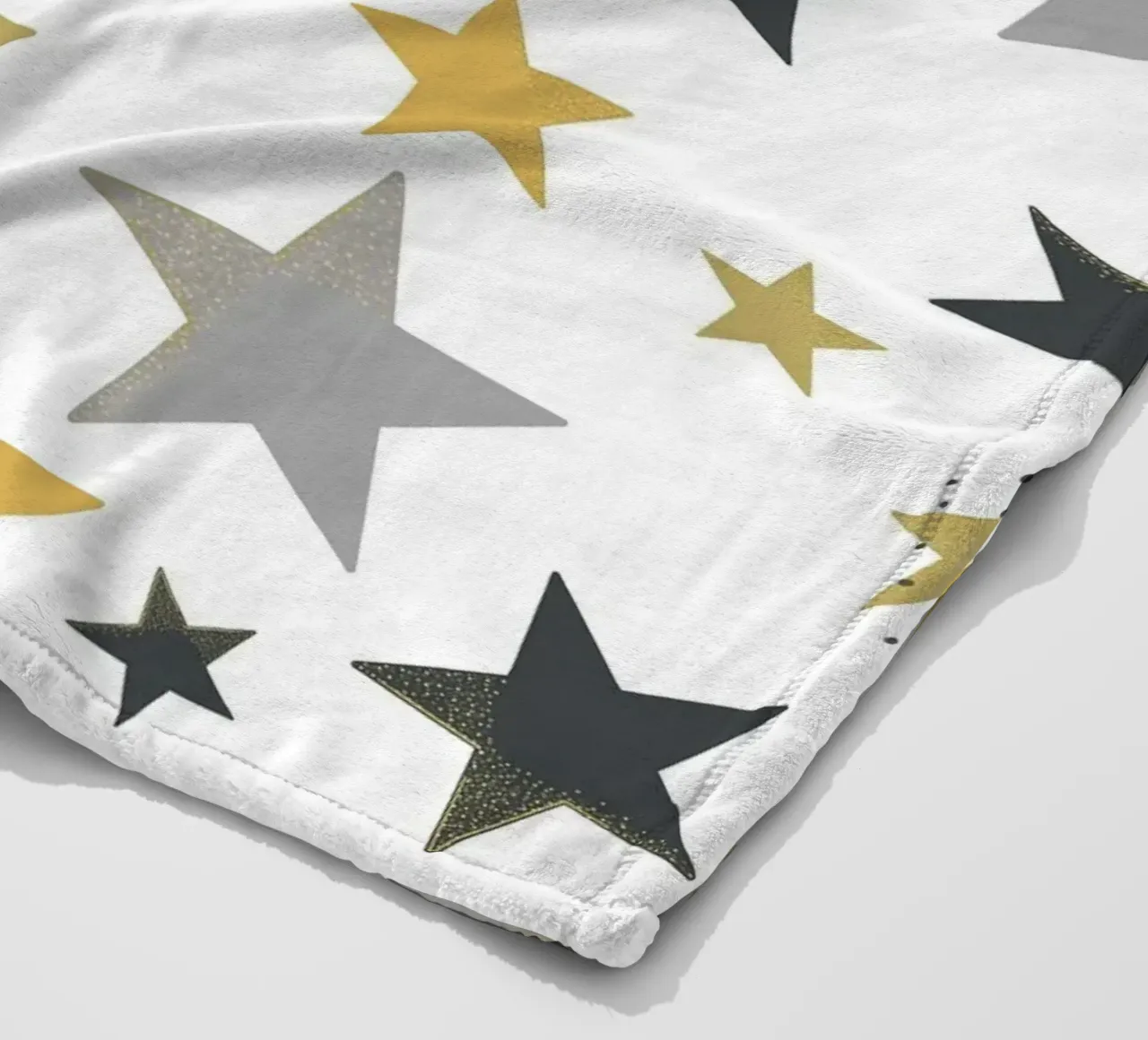 Stelle d'oro e d'argento che brillano coperta in pile da gulsengunel