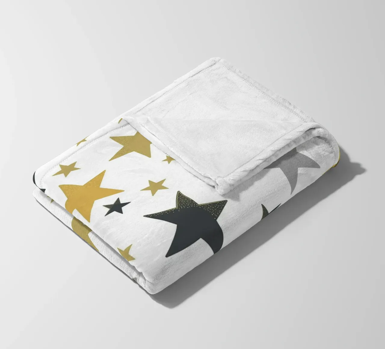 Stelle d'oro e d'argento che brillano coperta in pile da gulsengunel