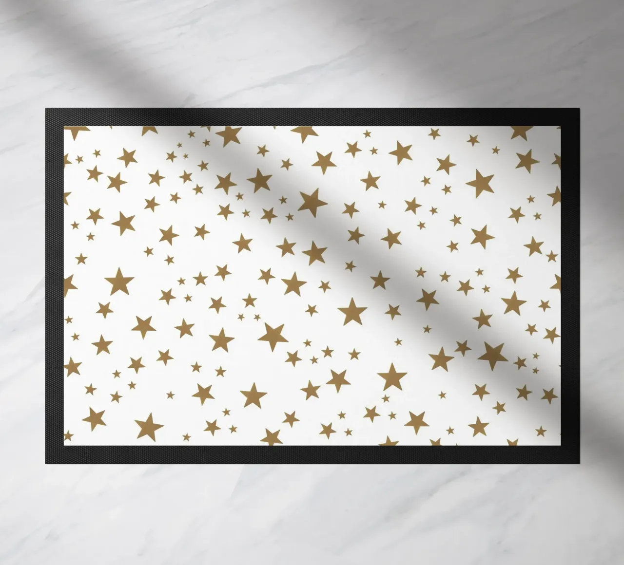 Stelle colorate bianche e dorate brillanti zerbino da gulsengunel