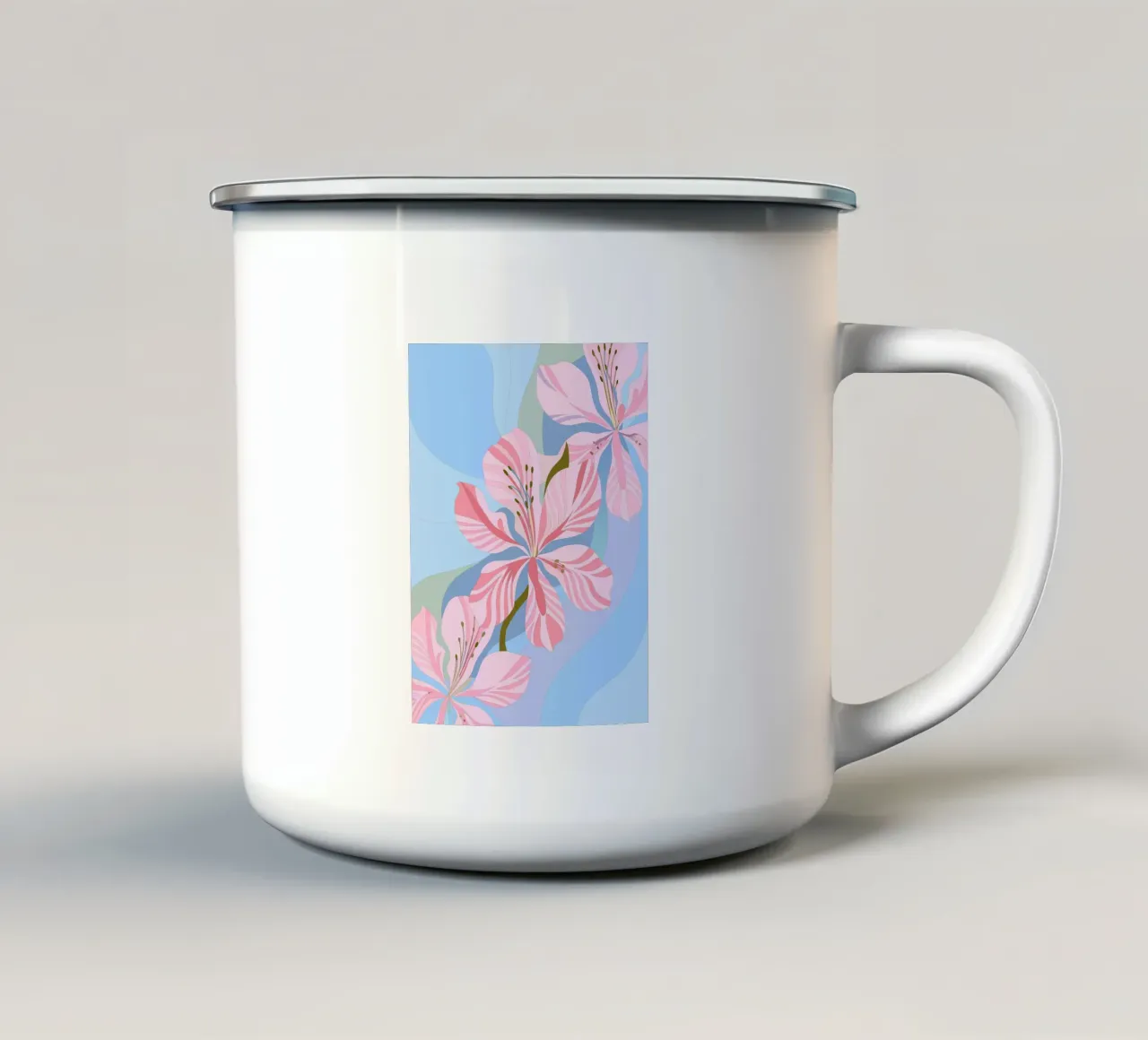 Fiore di Delonix Regia tazza in smalto da HAPPY SHOP