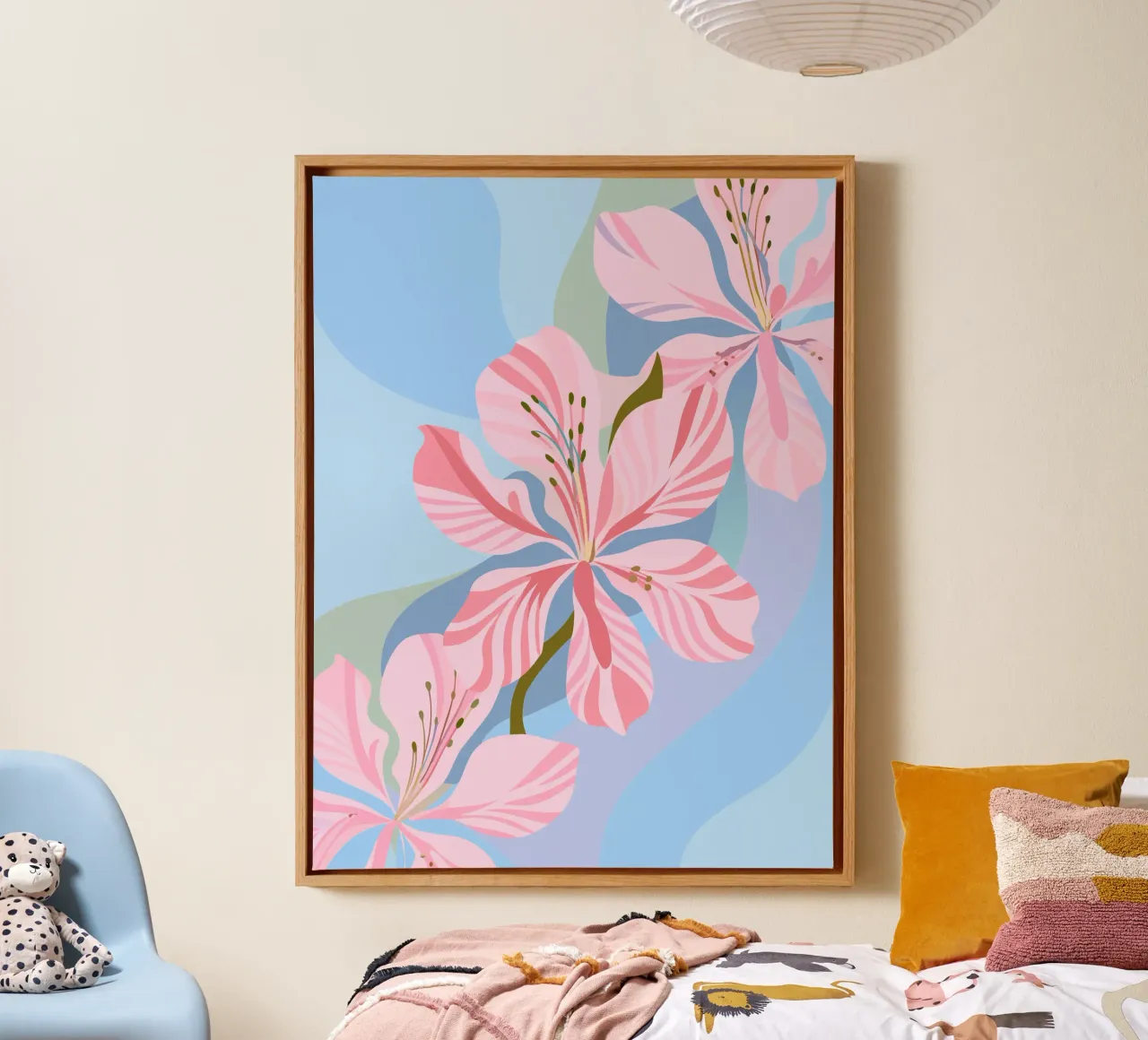 Fiore di Delonix Regia tela con Cornice a cassetta da HAPPY SHOP