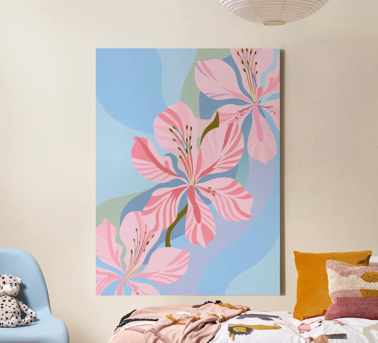 Fiore di Delonix Regia tela con Cornice a cassetta da HAPPY SHOP