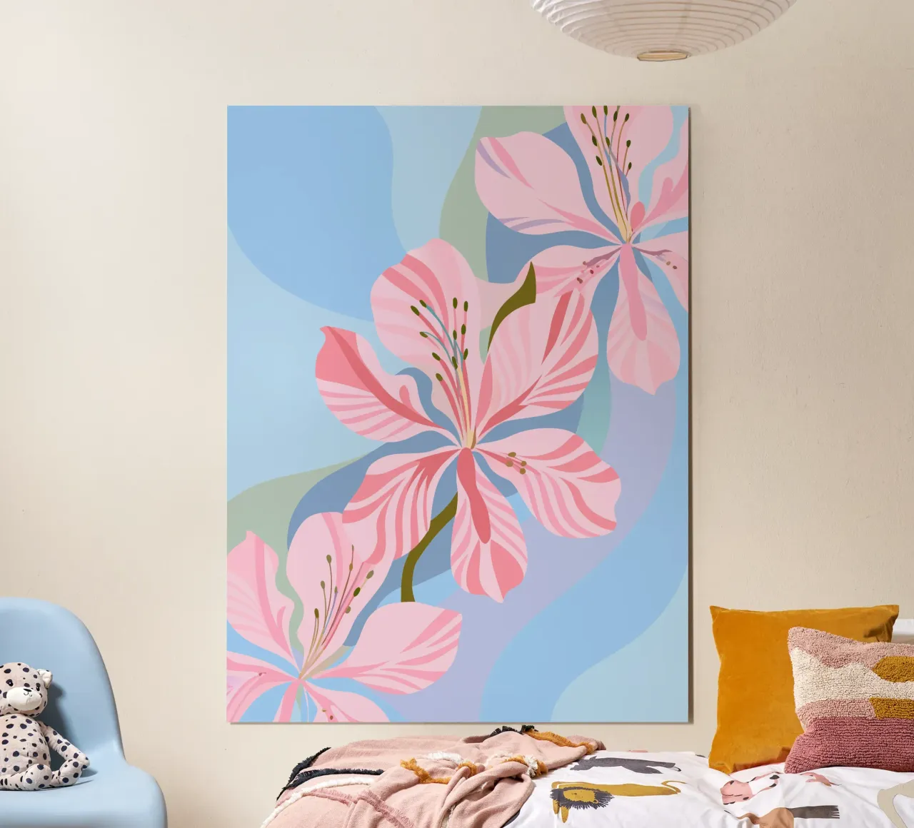 Fiore di Delonix Regia poster con telaio in plastica da HAPPY SHOP