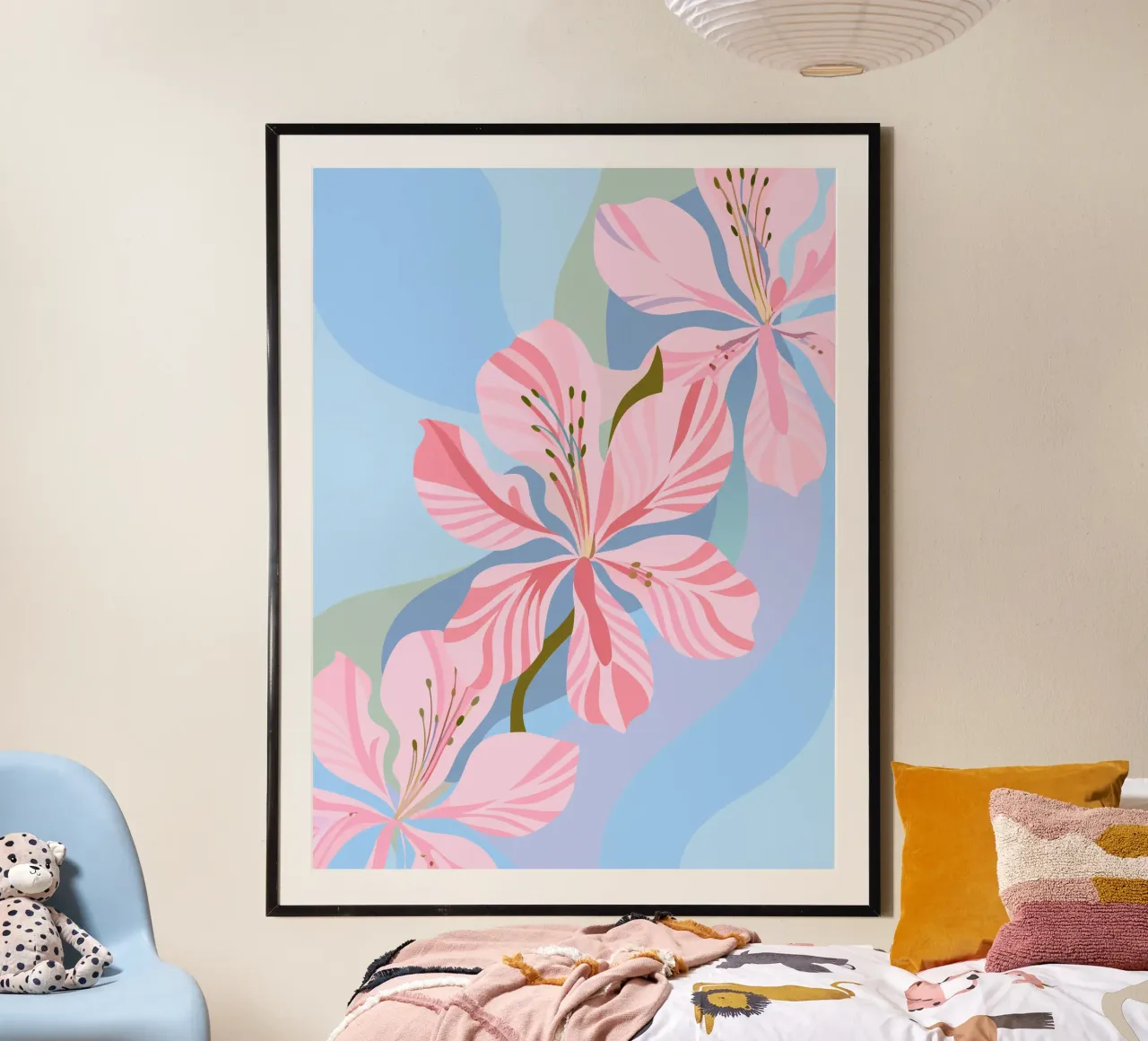 Fiore di Delonix Regia poster con telaio in plastica da HAPPY SHOP