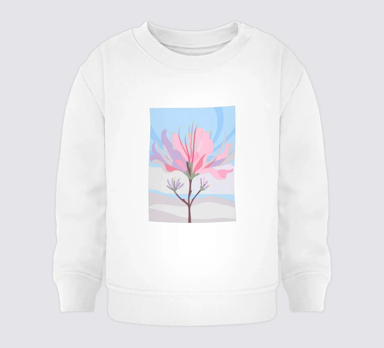 Fiore di Delonix Regia felpa neonato da HAPPY SHOP