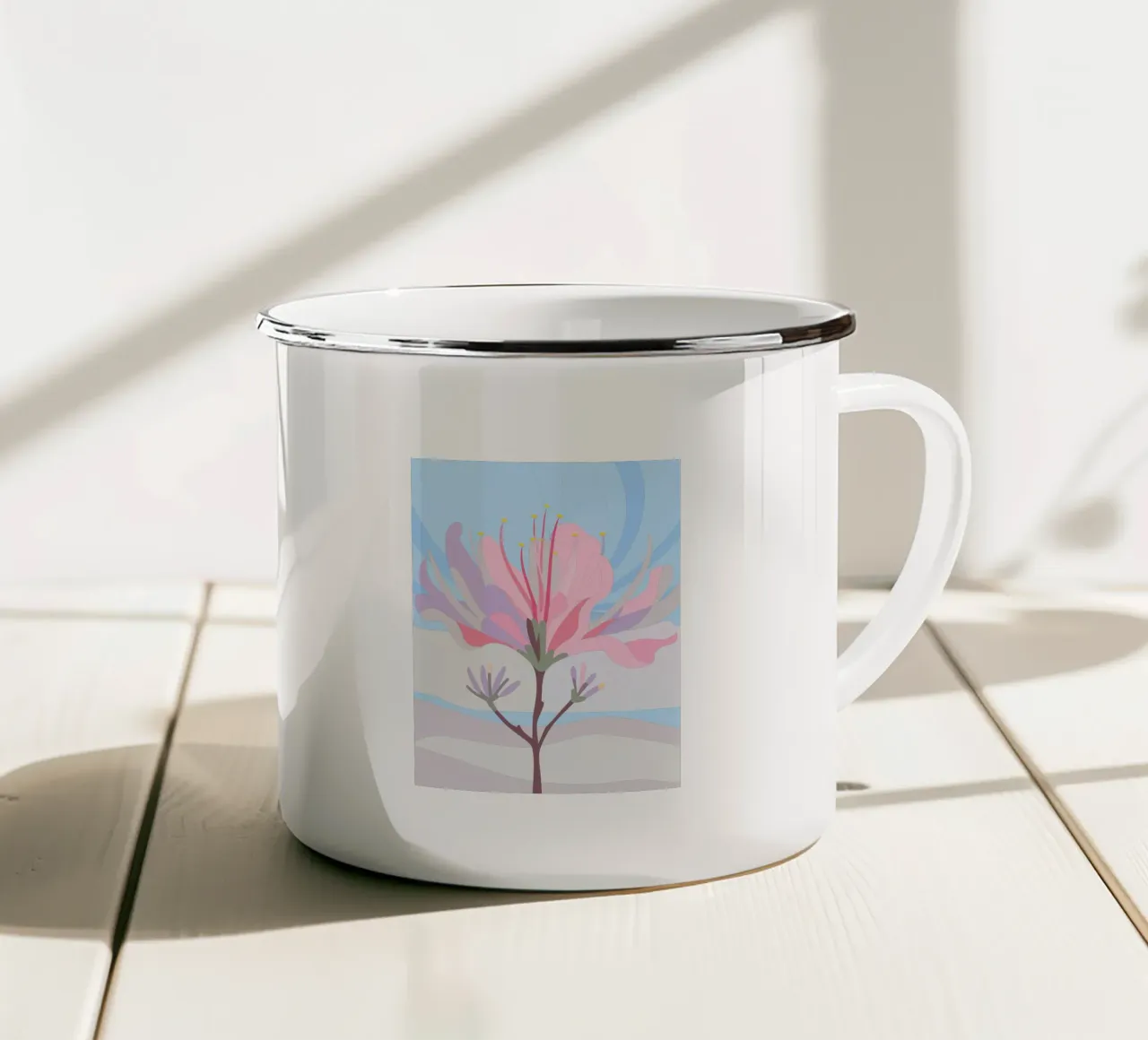 Fiore di Delonix Regia tazza in smalto da HAPPY SHOP
