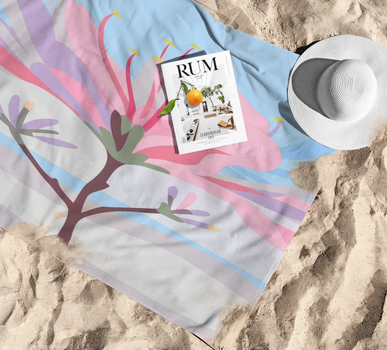 Fiore di Delonix Regia telo mare da HAPPY SHOP