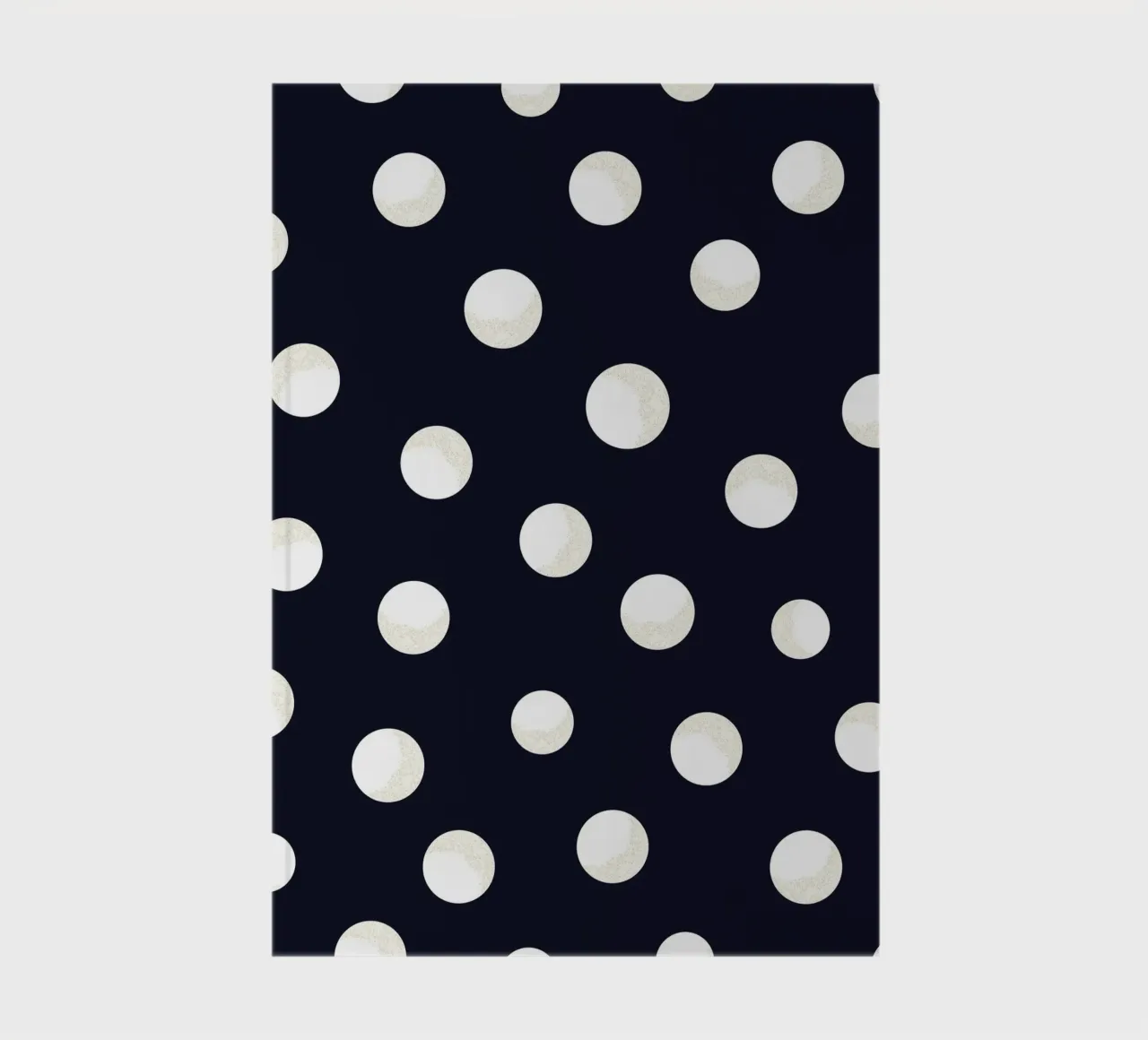 Shining golden and white dots navy colored pattern notebook by gulsengunel