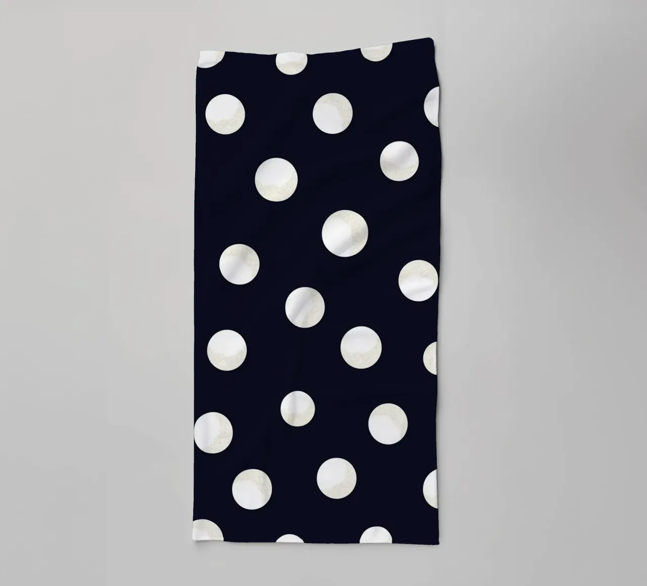 Shining golden and white dots navy colored pattern towel by gulsengunel
