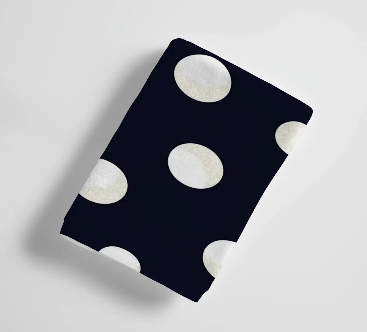 Shining golden and white dots navy colored pattern towel by gulsengunel