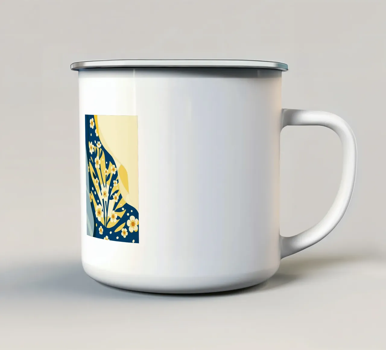 Gypsophila Tetragona Fiore tazza in smalto da HAPPY SHOP