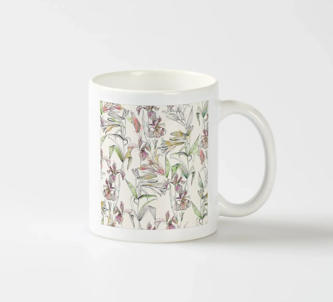 iris d'acqua tazza in ceramica da Giulio Iurissevich