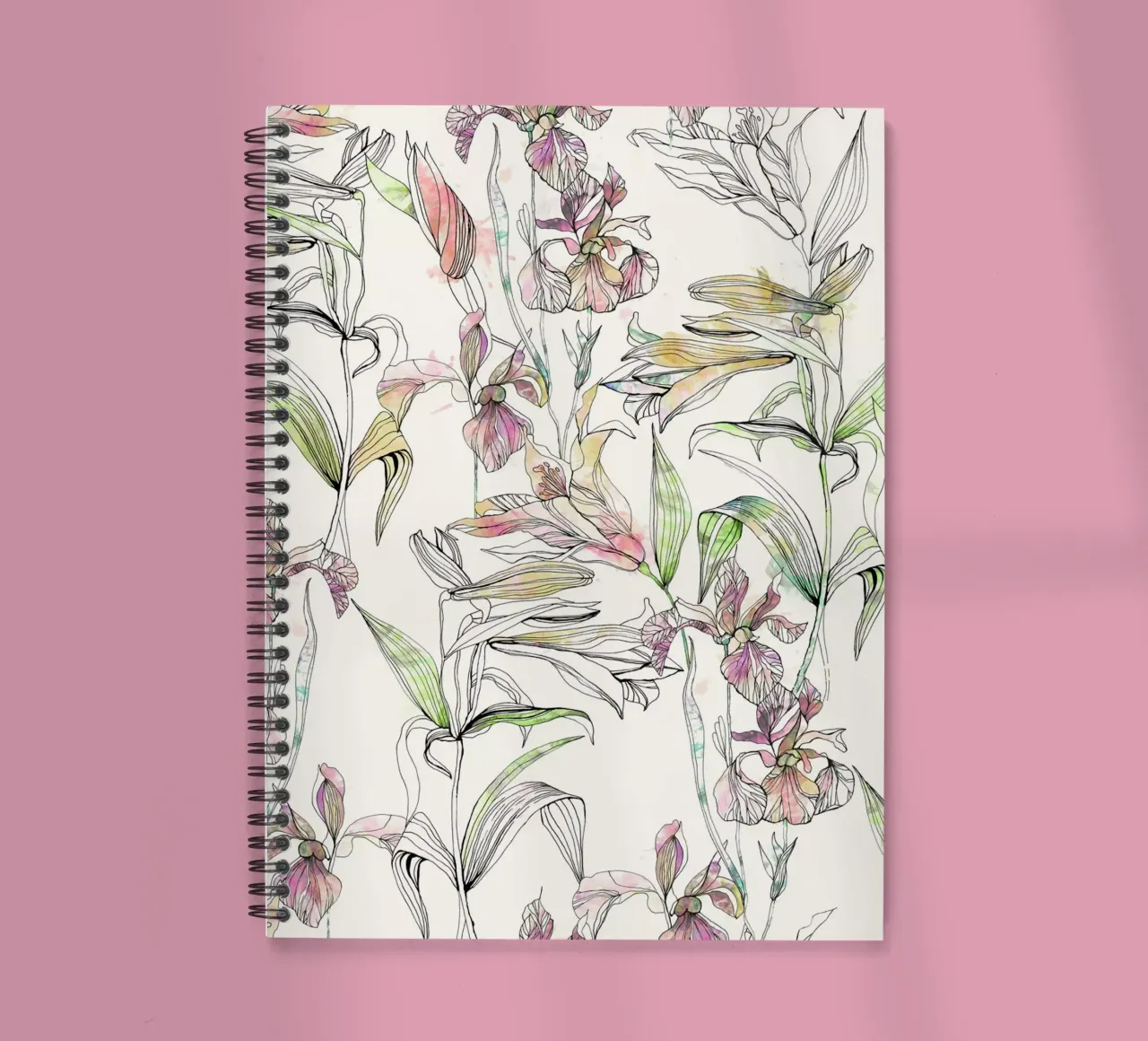 water iris spiral notebook by Giulio Iurissevich