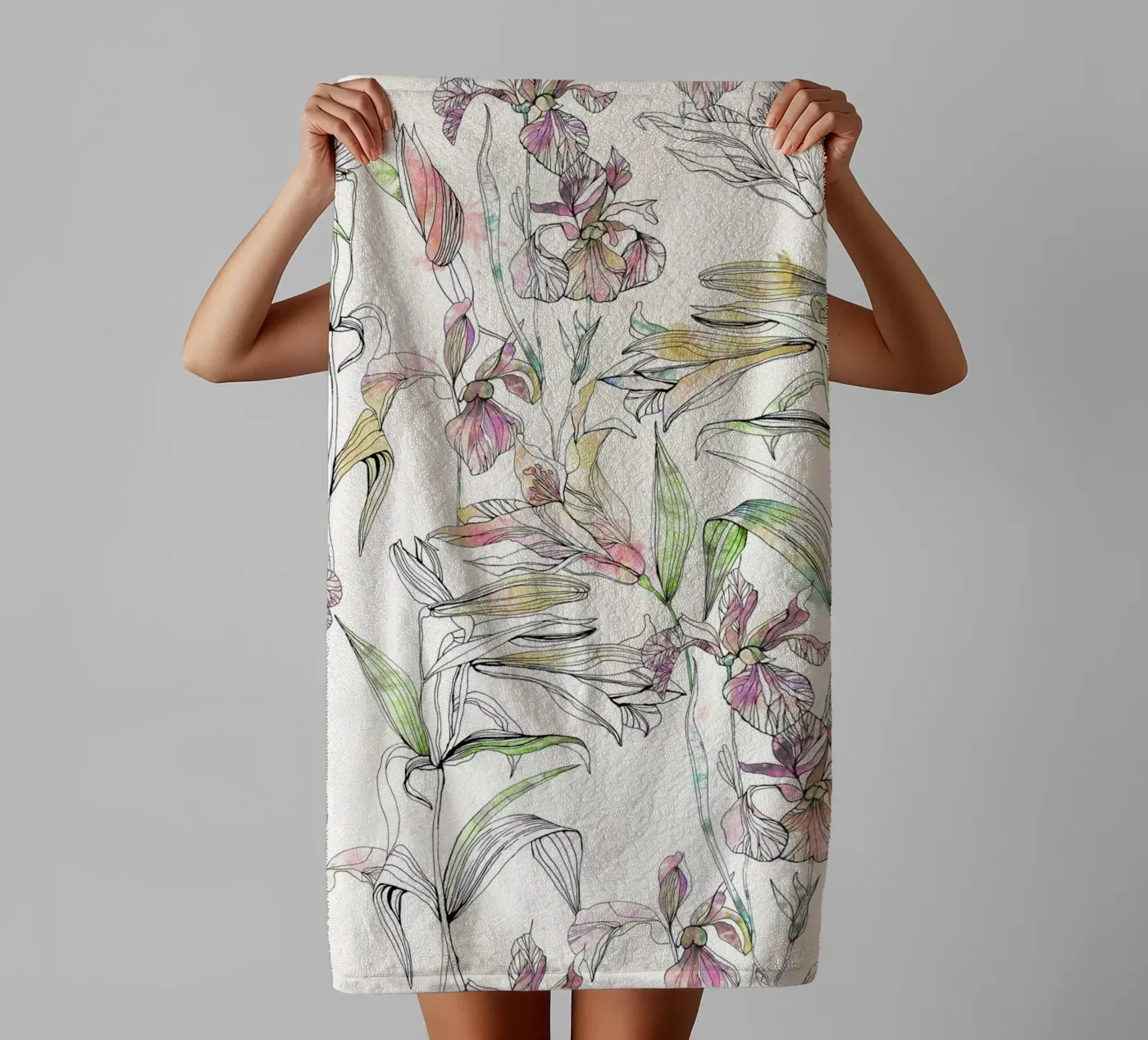 iris d'eau serviette de bain de Giulio Iurissevich