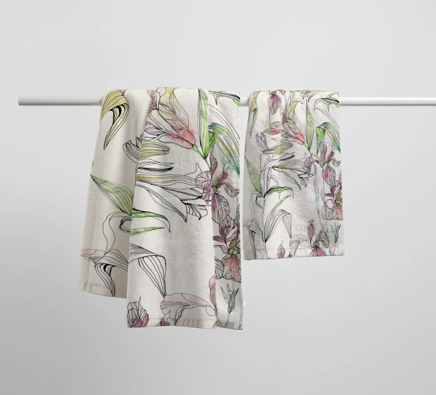 iris d'eau serviette de bain de Giulio Iurissevich