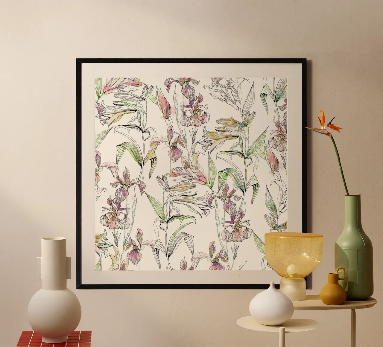 iris d'eau poster de Giulio Iurissevich