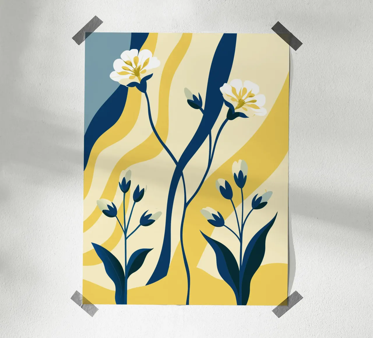 Gypsophila Tetragona Fiore poster con telaio in plastica da HAPPY SHOP