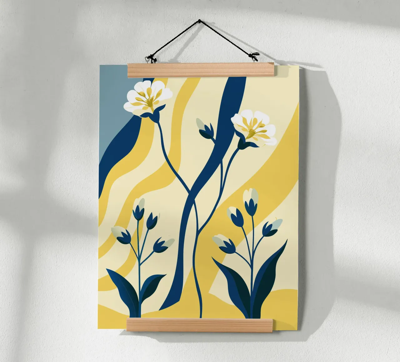 Gypsophila Tetragona Fiore poster con telaio in plastica da HAPPY SHOP