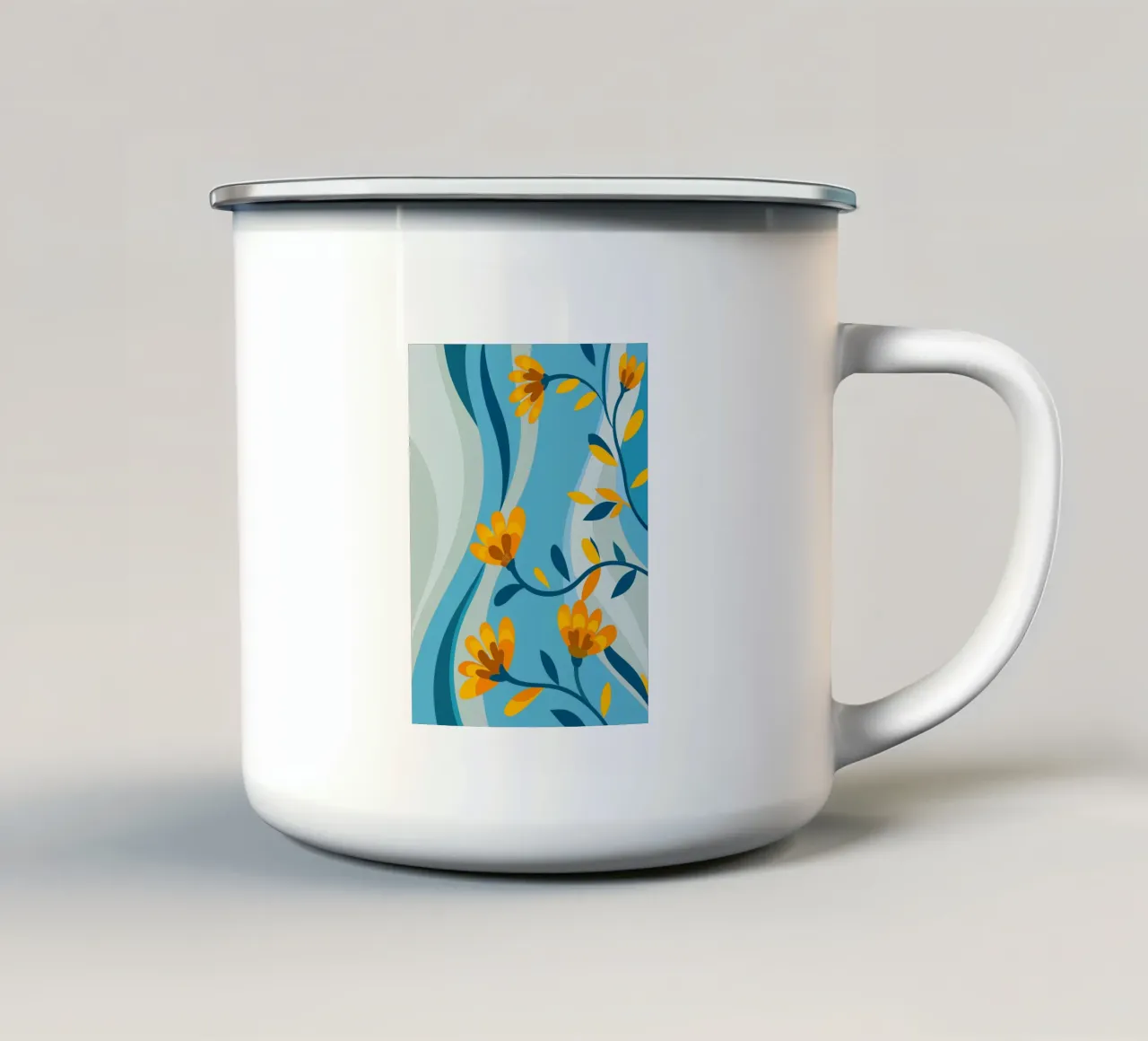 Fiore di magnolia tazza in smalto da HAPPY SHOP