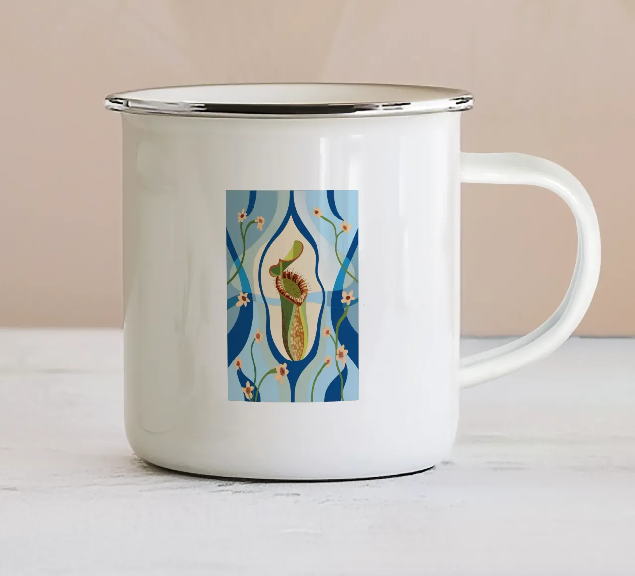 Fiore di Nepethes tazza in smalto da HAPPY SHOP