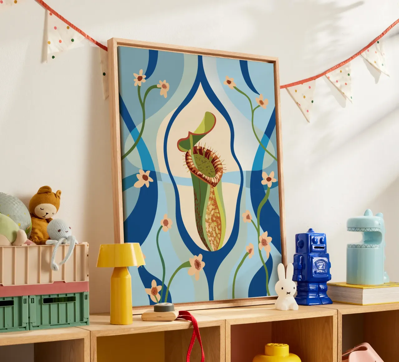 Fiore di Nepethes tela con Cornice a cassetta da HAPPY SHOP