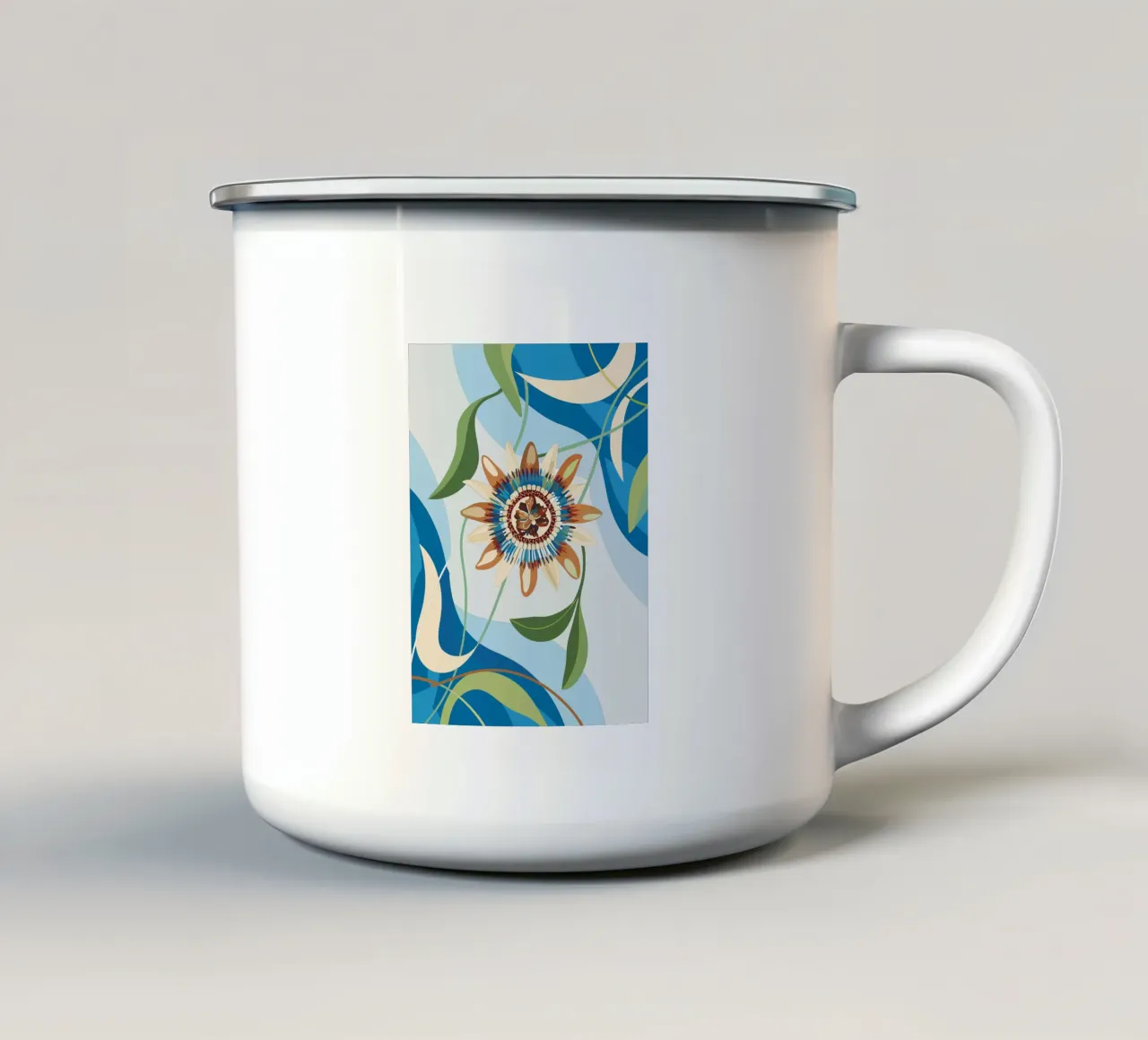 Nymphaea Tetragona Fiore tazza in smalto da HAPPY SHOP