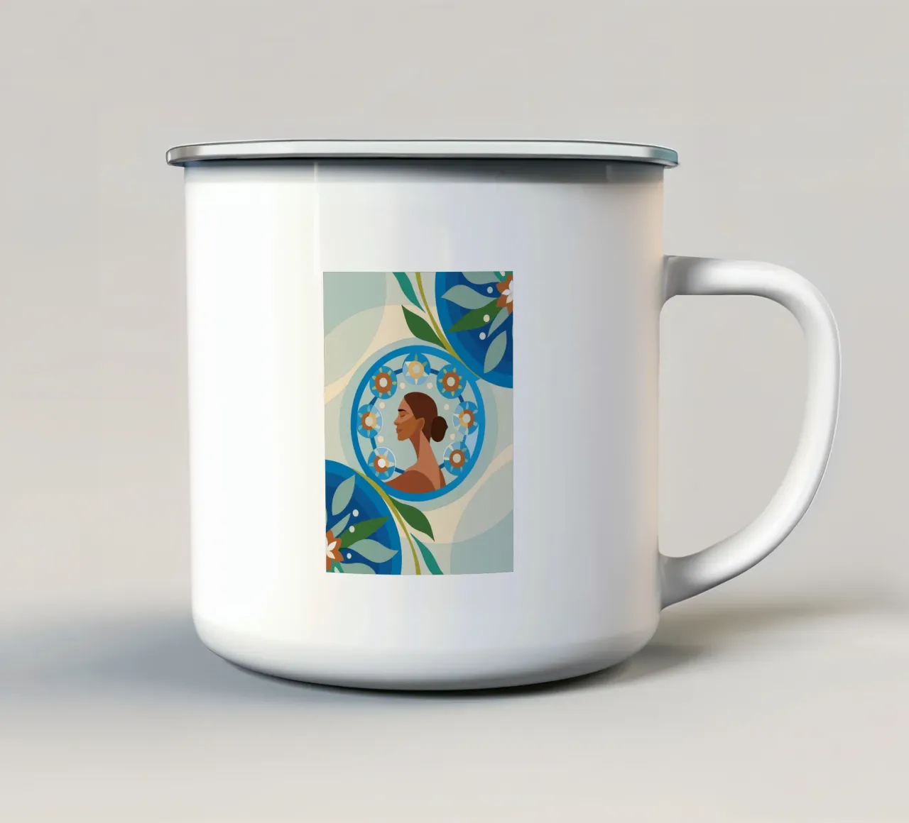 Fiore di Nymphaea Tetragona tazza in smalto da HAPPY SHOP