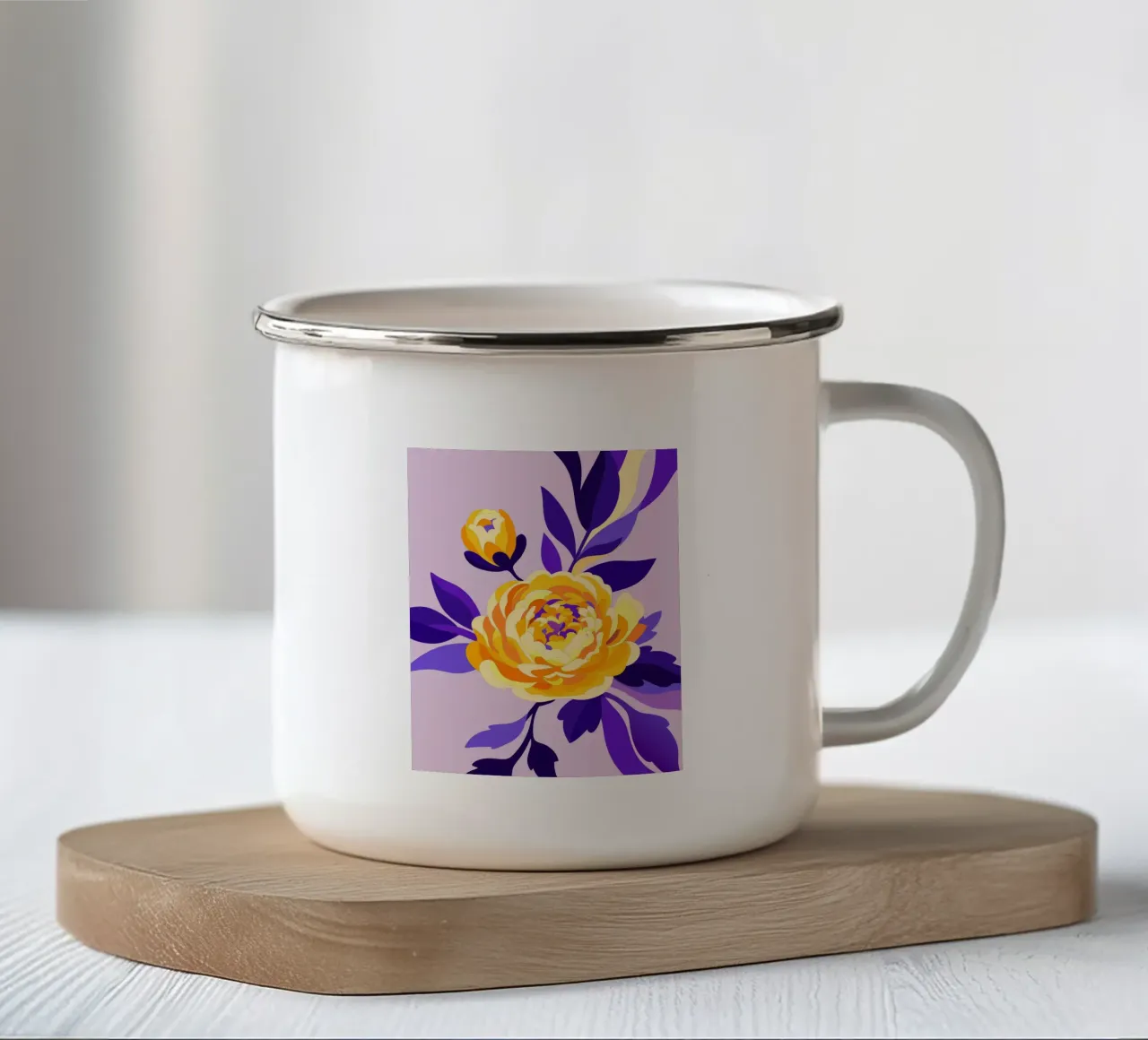 Fiore di Paeonia tazza in smalto da HAPPY SHOP