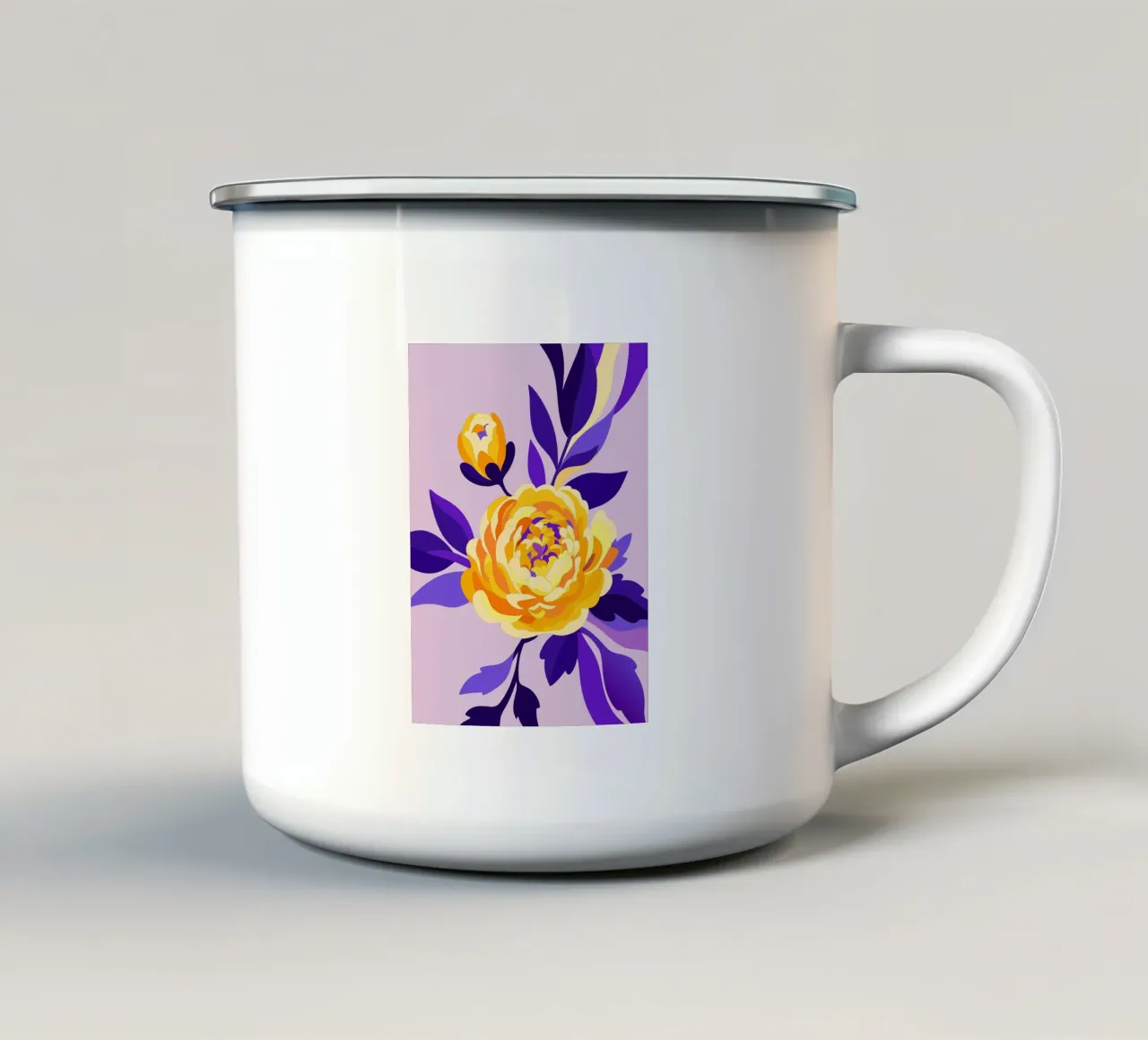 Fiore di Paeonia tazza in smalto da HAPPY SHOP