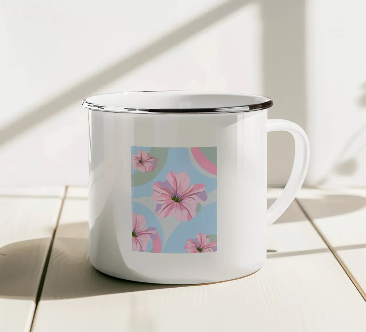 Fiori di petunia tazza in smalto da HAPPY SHOP