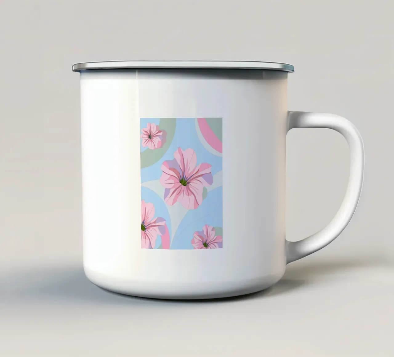 Fiori di petunia tazza in smalto da HAPPY SHOP