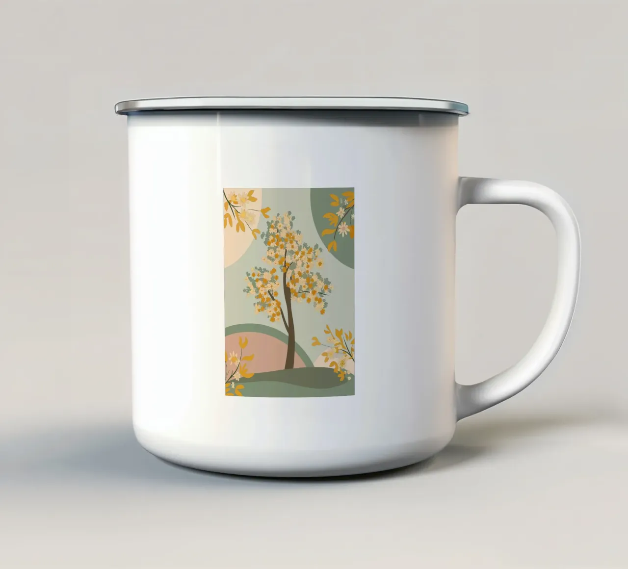 Albero dei ciliegi in fiore tazza in smalto da HAPPY SHOP