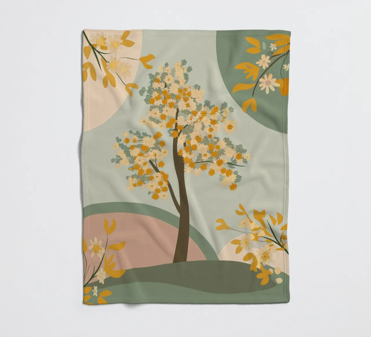 Albero dei ciliegi in fiore coperta in pile da HAPPY SHOP