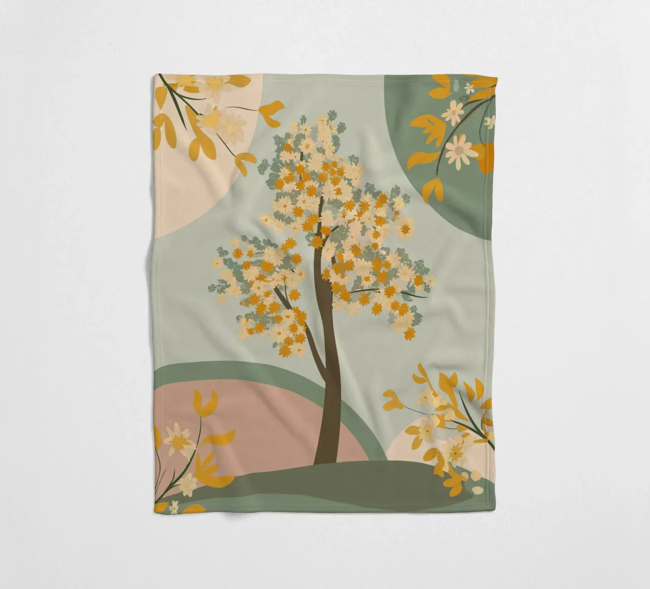 Albero dei ciliegi in fiore coperta in pile da HAPPY SHOP