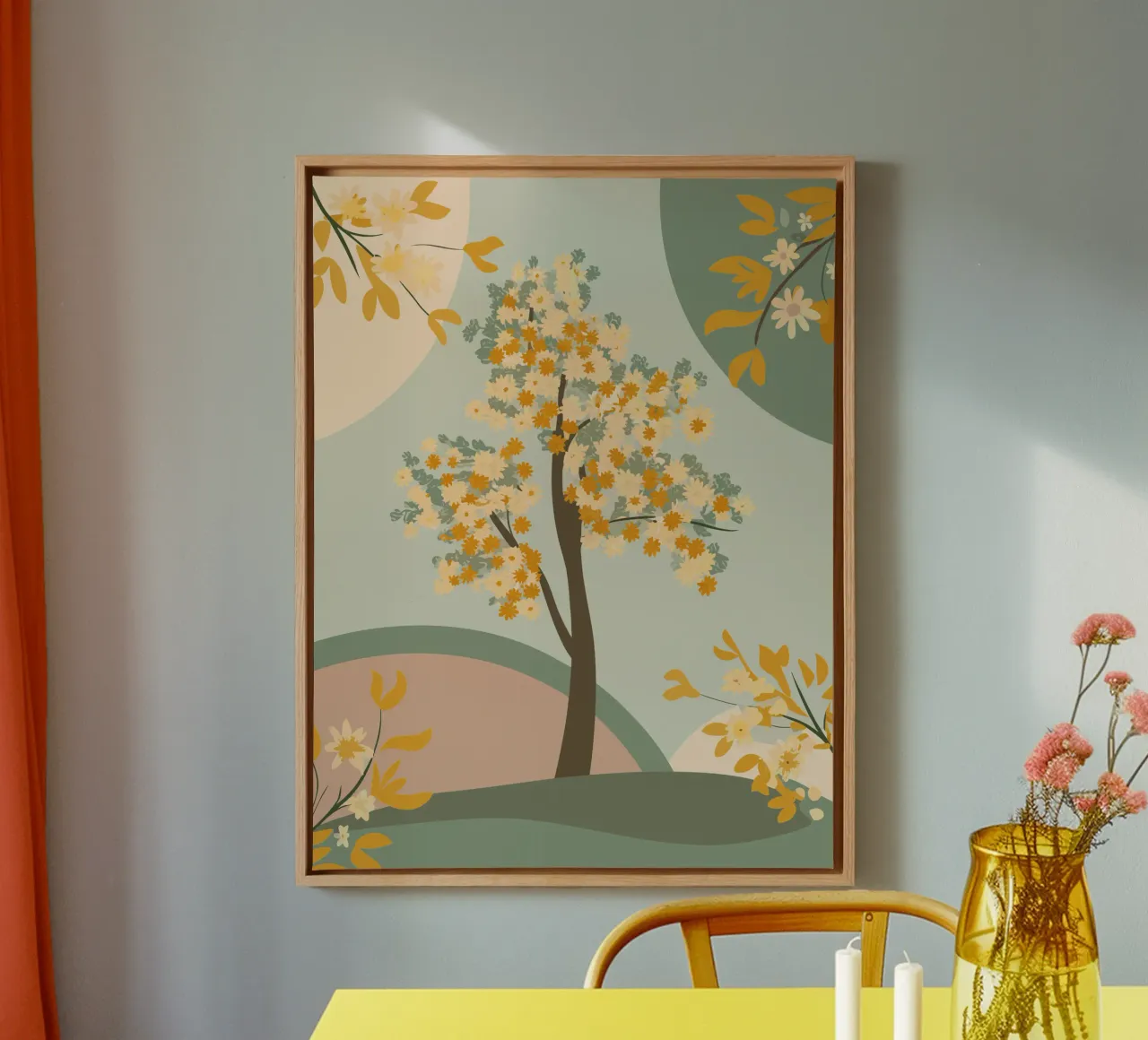 Albero dei ciliegi in fiore tela con Cornice a cassetta da HAPPY SHOP
