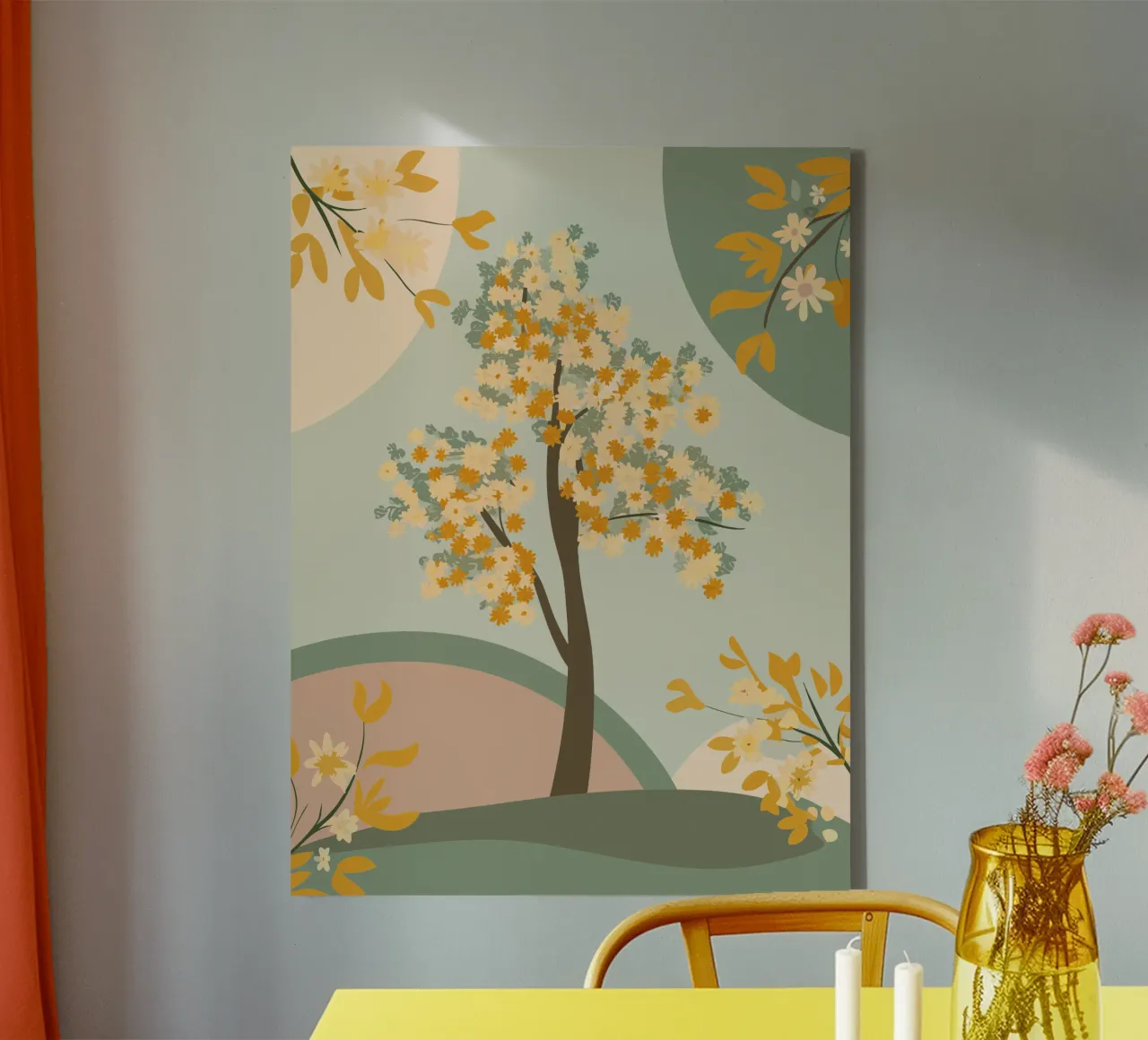 Albero dei ciliegi in fiore tela con Cornice a cassetta da HAPPY SHOP