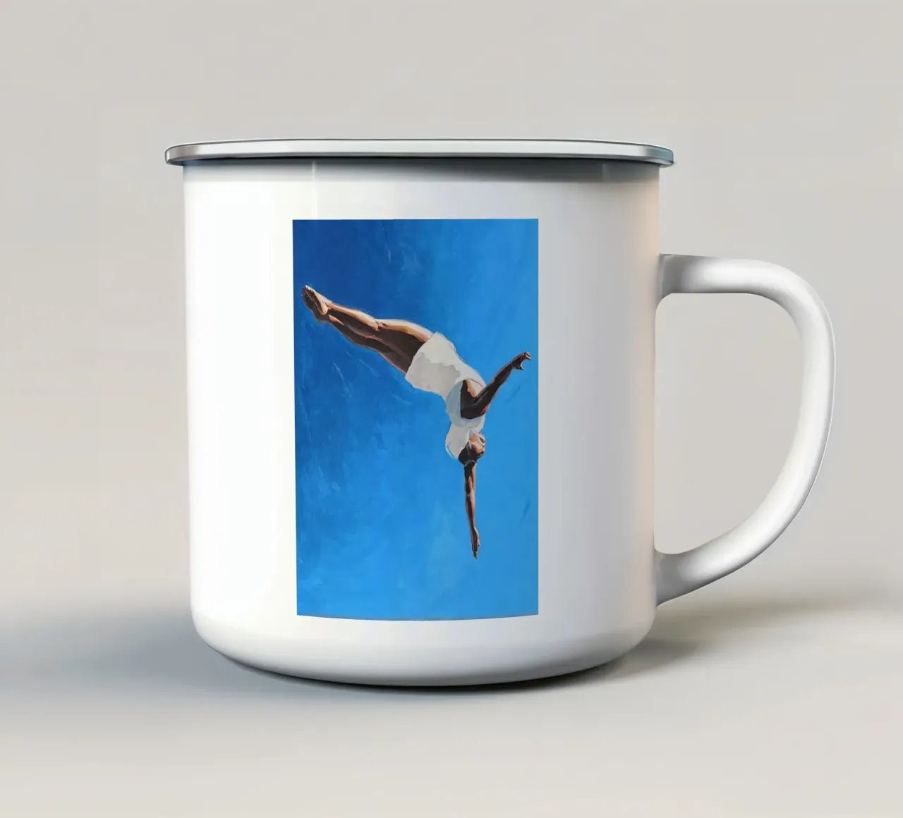 Nel blu tazza in smalto da Kunst und Kontrast