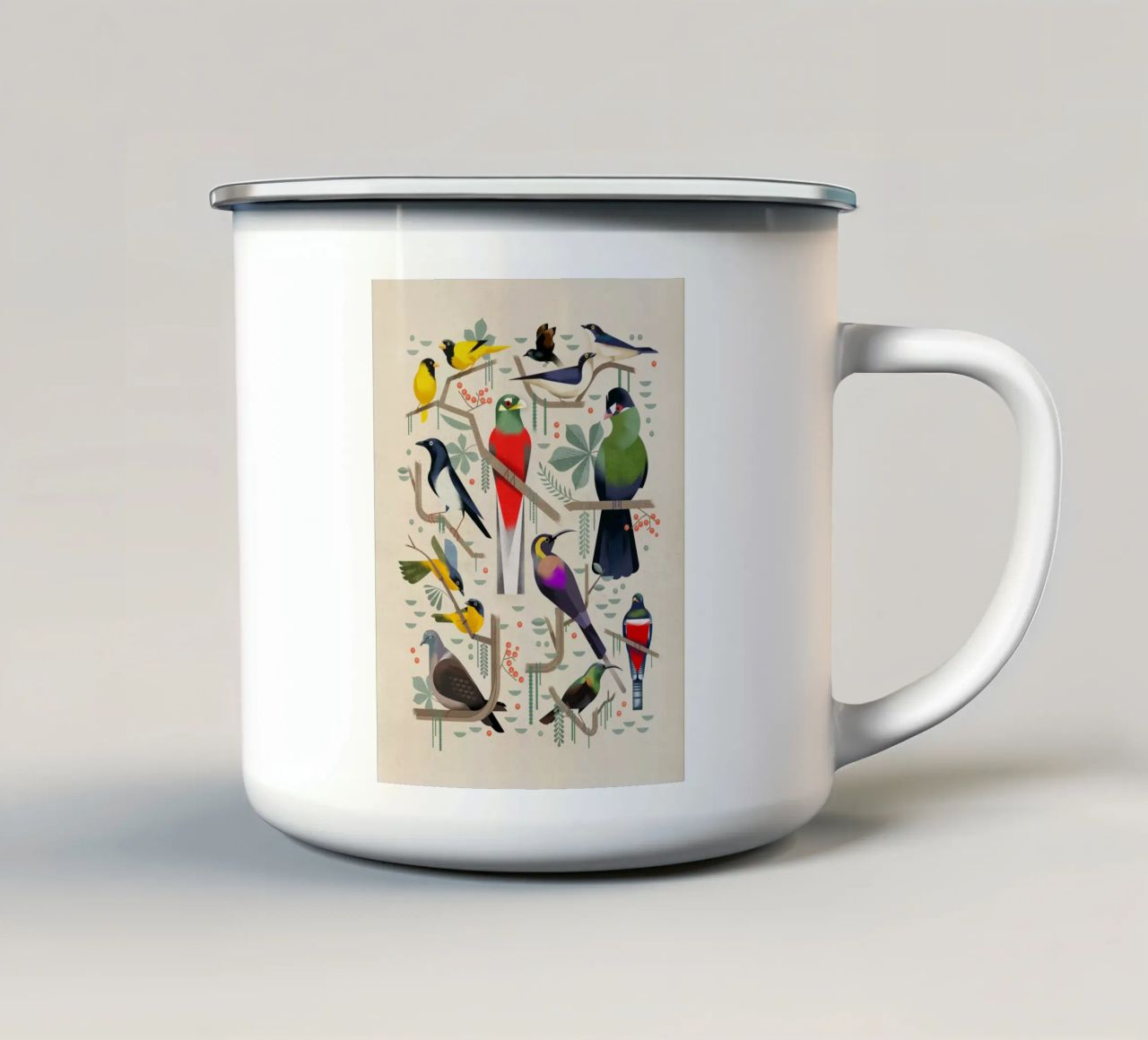 Uccelli tazza in smalto da Dieter Braun