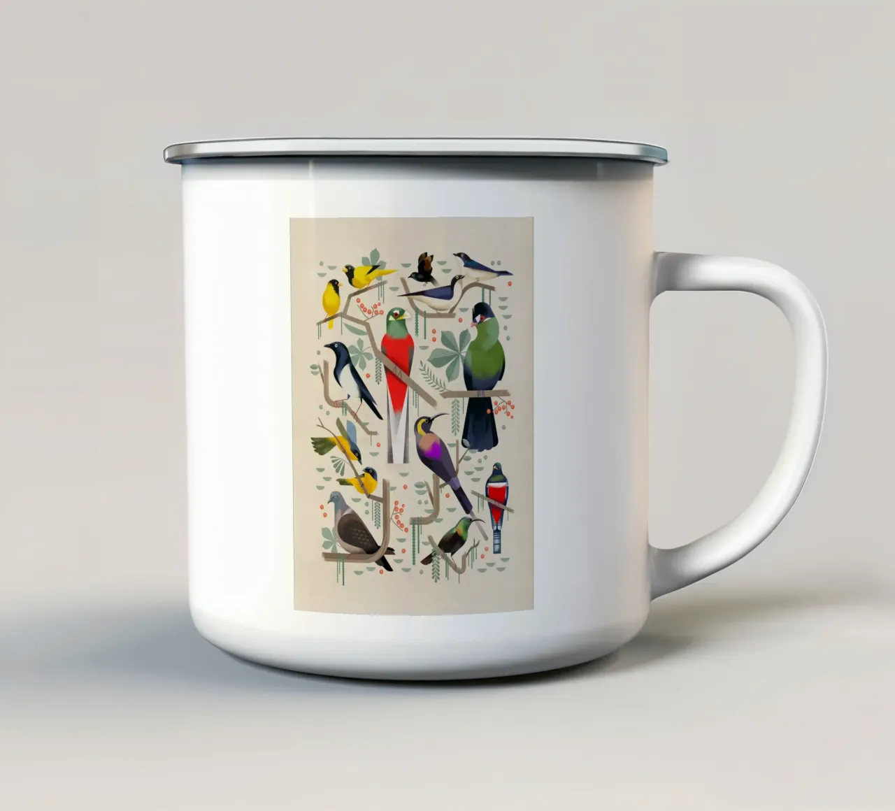Uccelli tazza in smalto da Dieter Braun