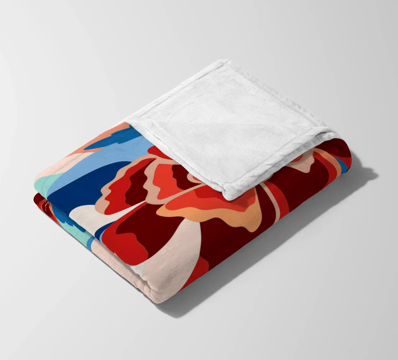 Donna con fiori coperta in pile da HAPPY SHOP