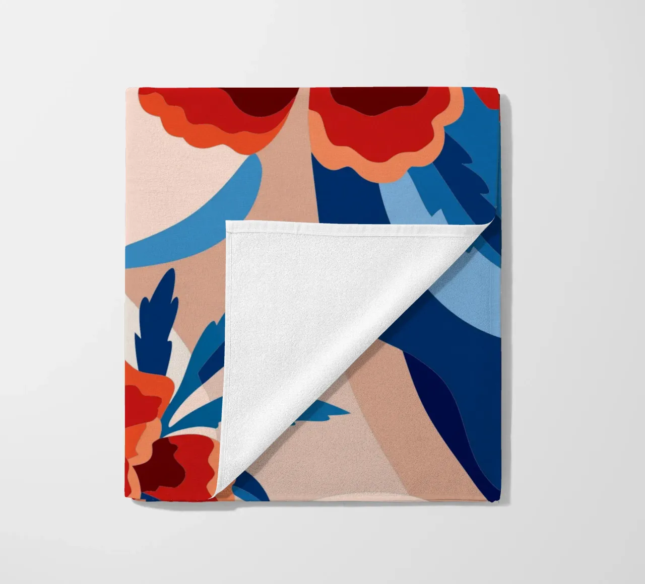 Donna con fiori telo mare da HAPPY SHOP