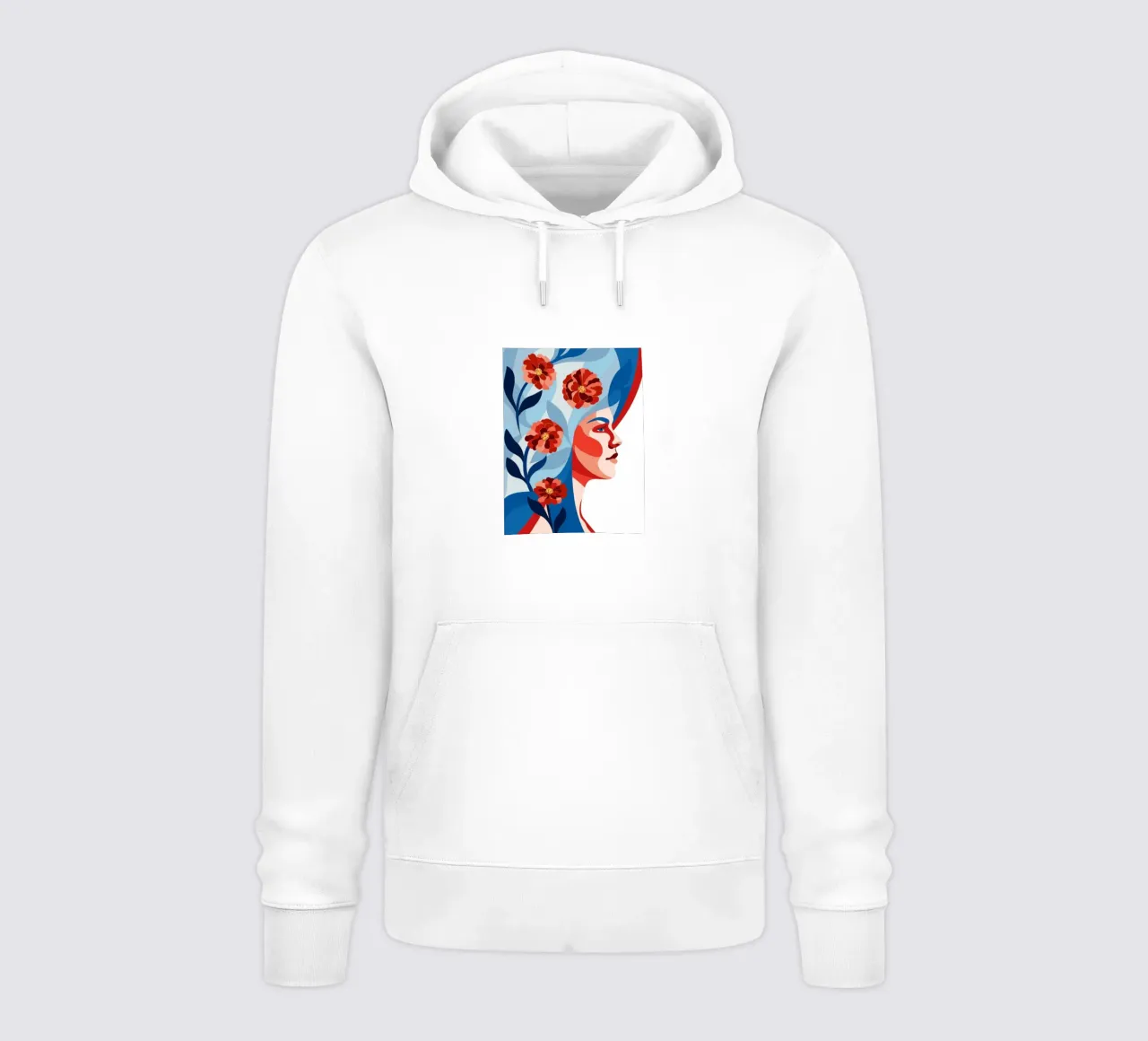 Donna con fiori felpa con cappuccio da HAPPY SHOP