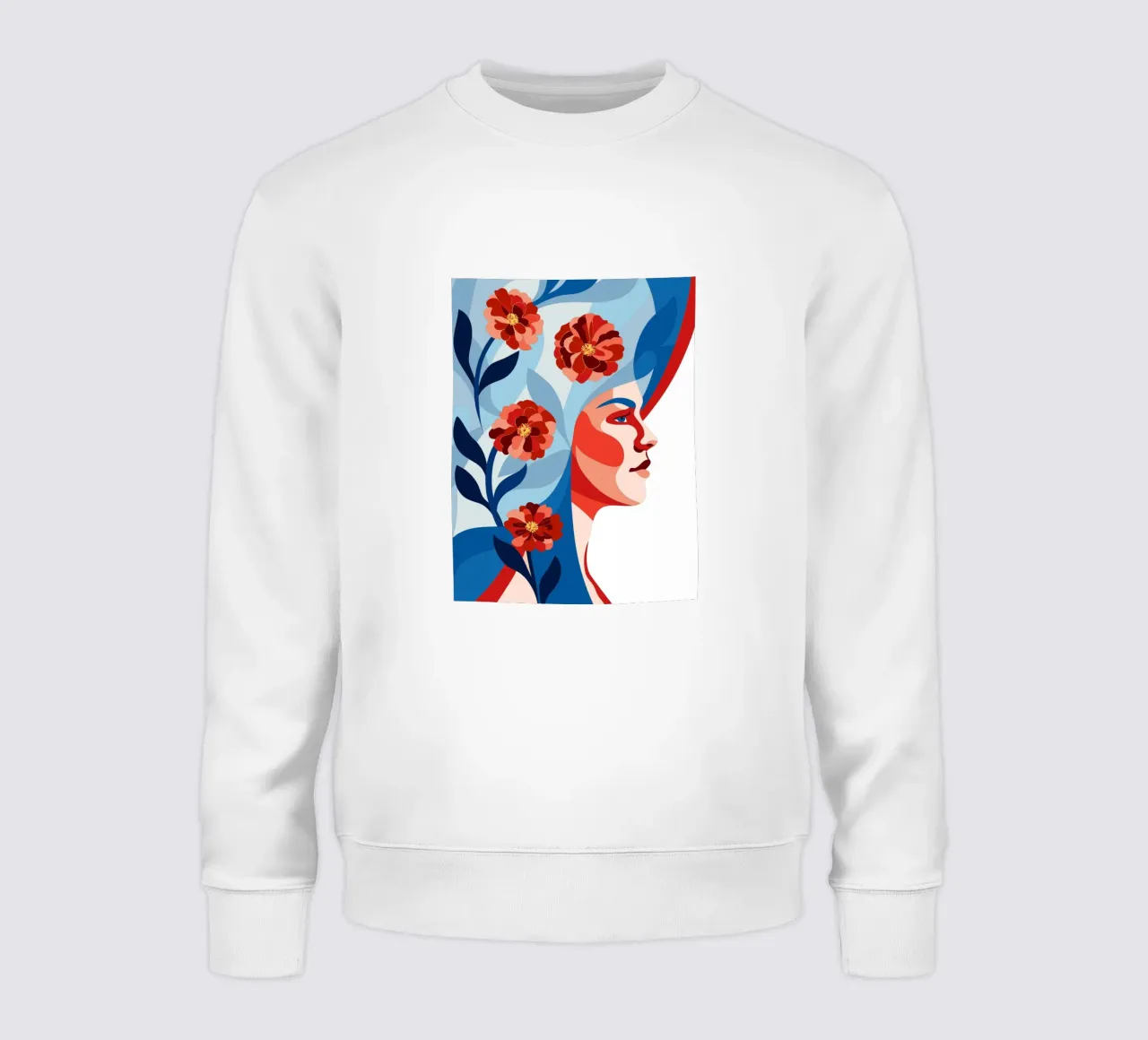 Donna con fiori felpa da HAPPY SHOP