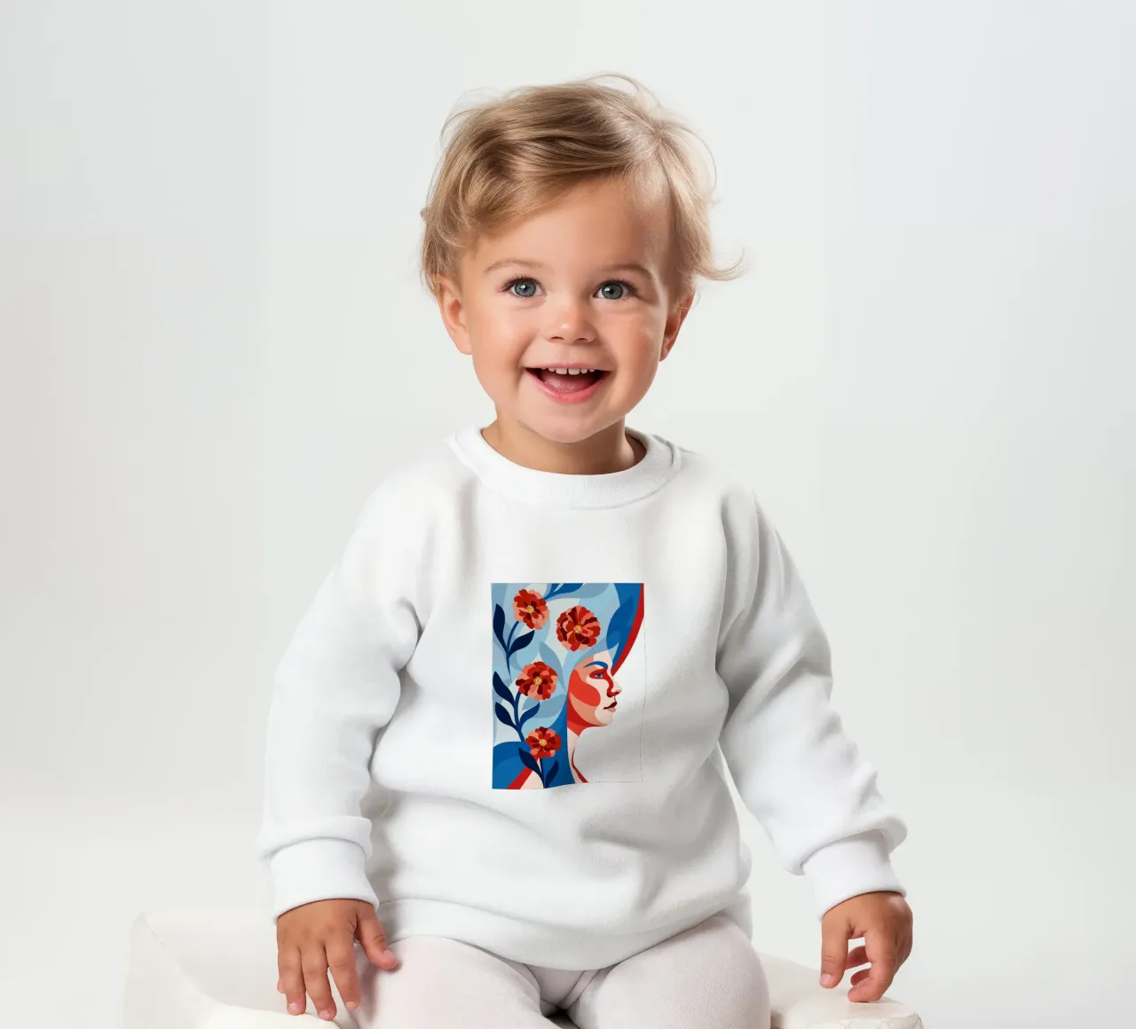 Donna con fiori felpa neonato da HAPPY SHOP
