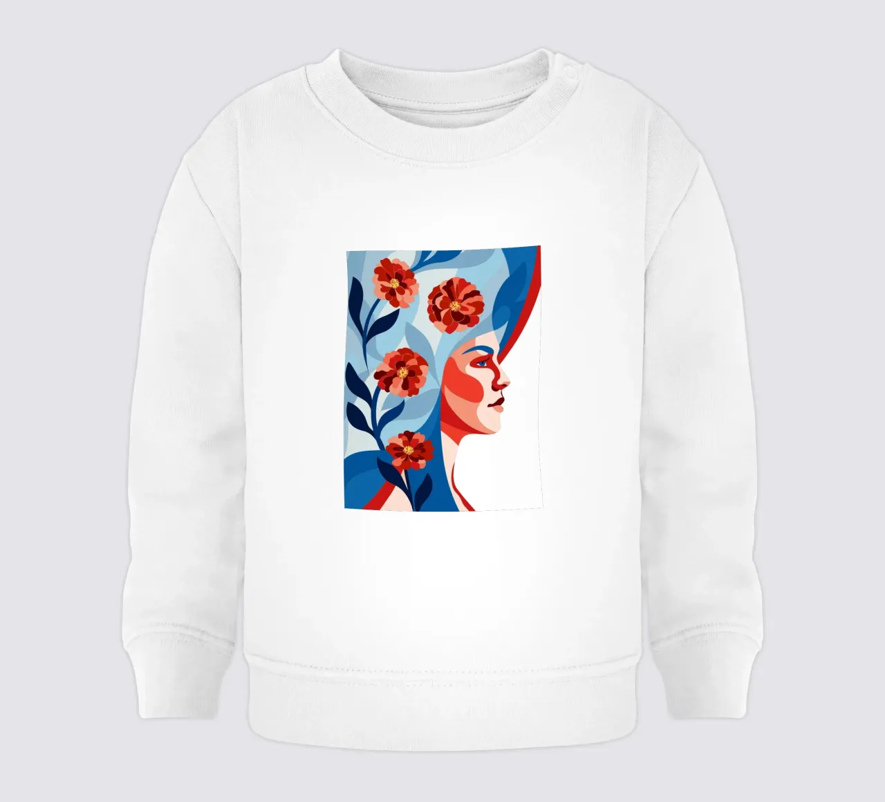 Donna con fiori felpa neonato da HAPPY SHOP