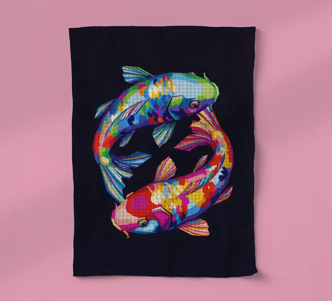Poisson koi coloré torchon de Wild Life studio